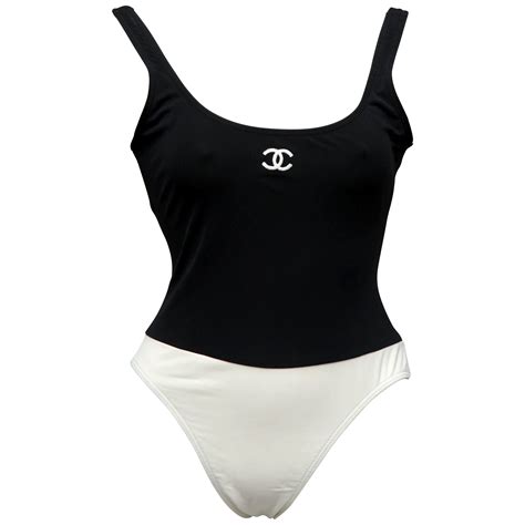 black and white chanel swimsuit|chanel swimwear official website.